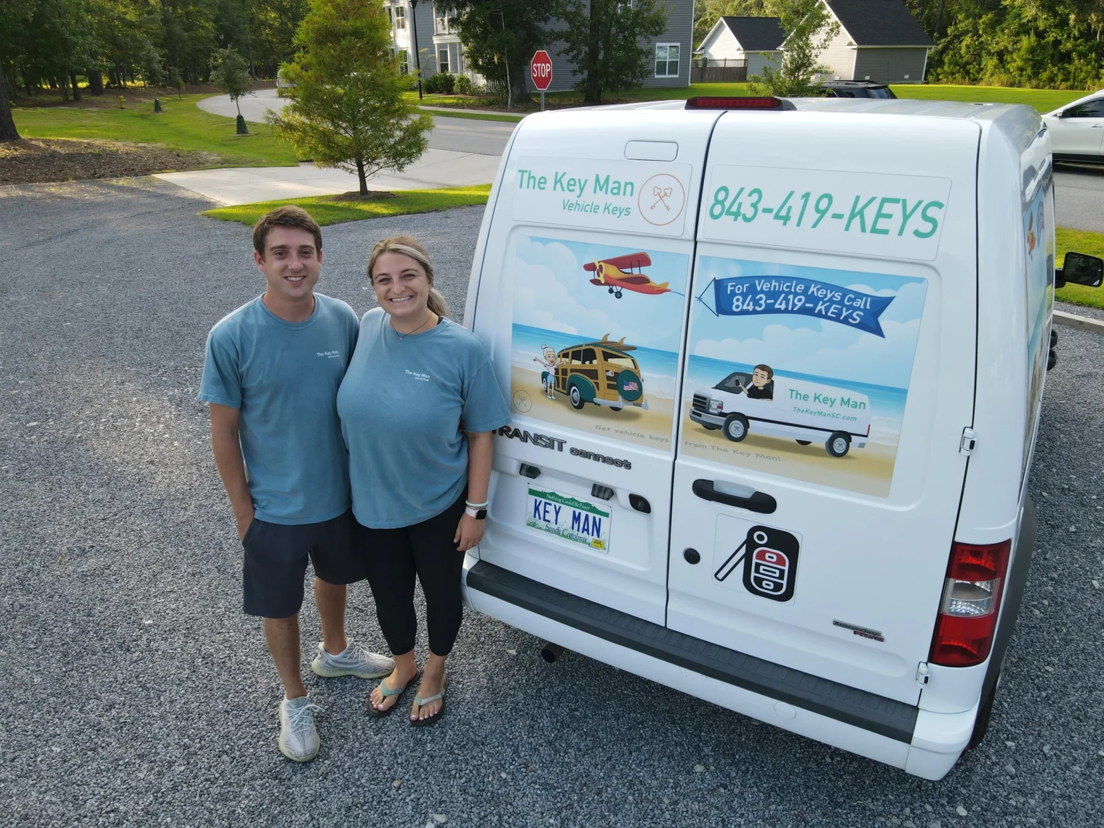 The Key Man mobile locksmith in Charleston providing fast car key replacement and key fob programming services.